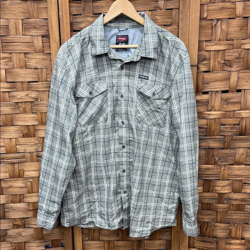 Wrangler Gray Plaid Men's Shirt